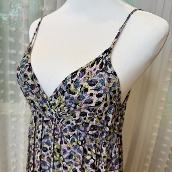 Floral BoHo Spaghetti-Strap Floor-Length Dress - Picture 6 of 14